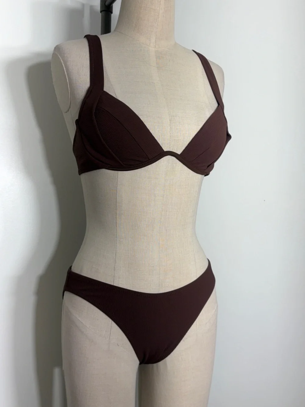 Chic Dark Brown Underwire Bikini Set - Women Swim Bikini